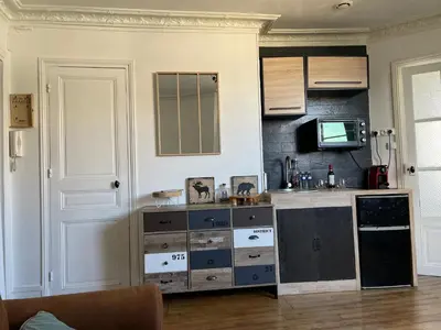 Cuisine ou kitchenette dans l'établissement Appartement Porte de versailles