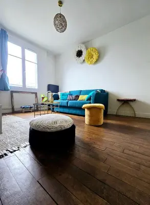 Coin salon dans l'établissement APPARTEMENT T2 Spacieux et lumineux