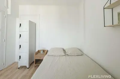 Un ou plusieurs lits dans un hébergement de l'établissement Flexliving - whole apartment - Houel