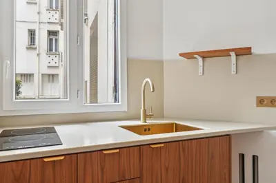 Cuisine ou kitchenette dans l'établissement Cosy studette - Invalides - 1pers
