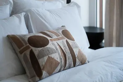 Un ou plusieurs lits dans un hébergement de l'établissement Appartement Luxe 3 Chambres Lits Doubles 6 Personnes - Proche Paris 16, Parc des Princes, Roland-Garros
