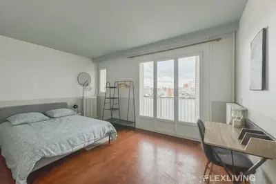 Un ou plusieurs lits dans un hébergement de l'établissement Flexliving - Whole Flat - Losserand