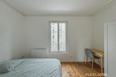 Un ou plusieurs lits dans un hébergement de l'établissement Flexliving - Room - Henri Sellier - Suresnes 92