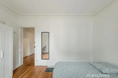 Un ou plusieurs lits dans un hébergement de l'établissement Flexliving - Room - Henri Sellier - Suresnes 92