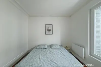 Un ou plusieurs lits dans un hébergement de l'établissement Flexliving - Room - Henri Sellier - Suresnes 92