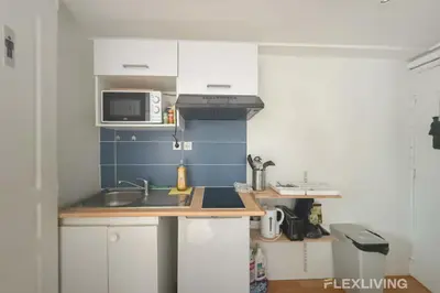 Cuisine ou kitchenette dans l'établissement Flexliving - Studio - St Antoine