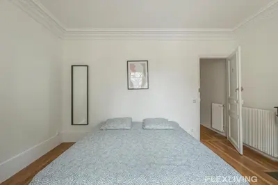 Un ou plusieurs lits dans un hébergement de l'établissement Flexliving - Room - Henri Sellier - Suresnes 92