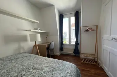 Un ou plusieurs lits dans un hébergement de l'établissement Flexliving - room - Jonquoy