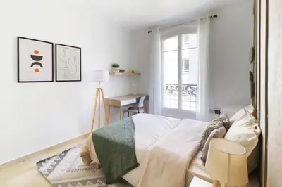 Un ou plusieurs lits dans un hébergement de l'établissement Flexliving - whole apartment - Essai