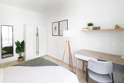 Un ou plusieurs lits dans un hébergement de l'établissement Flexliving - room - Essai