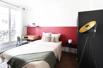 Un ou plusieurs lits dans un hébergement de l'établissement Chambre Paris 05 - Bail mobilité