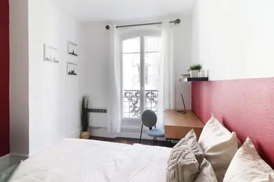 Un ou plusieurs lits dans un hébergement de l'établissement Chambre Paris 05 - Bail mobilité