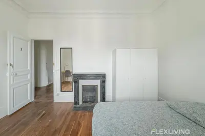 Un ou plusieurs lits dans un hébergement de l'établissement Flexliving - Room - Henri Sellier - Suresnes 92