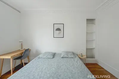 Un ou plusieurs lits dans un hébergement de l'établissement Flexliving - Room - Henri Sellier - Suresnes 92