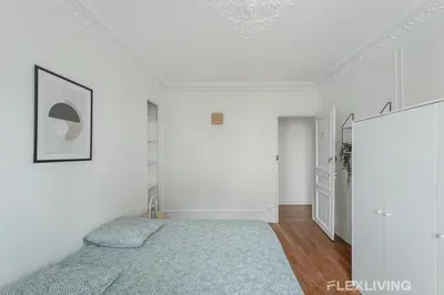 Un ou plusieurs lits dans un hébergement de l'établissement Flexliving - Room - Henri Sellier - Suresnes 92