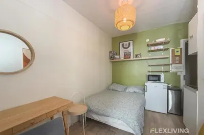 Cuisine ou kitchenette dans l'établissement Flexliving - Lovely studio near Jardin des Plantes