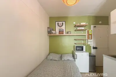 Cuisine ou kitchenette dans l'établissement Flexliving - Lovely studio near Jardin des Plantes