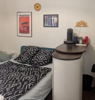 Un ou plusieurs lits dans un hébergement de l'établissement Appartement Maubert-Luxembourg