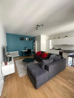 Coin salon dans l'établissement Saint-Honore - Luxury apartment 1 BR