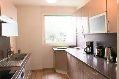 Cuisine ou kitchenette dans l'établissement Magnifique grand appartement de luxe 4 chambres dans le centre de Paris