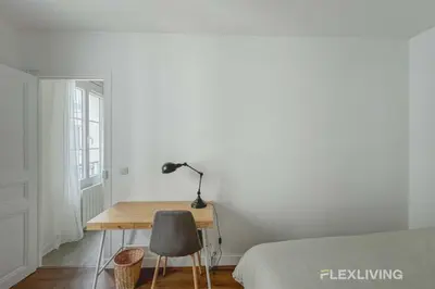 Un ou plusieurs lits dans un hébergement de l'établissement Flexliving - One bedroom - Fécamp