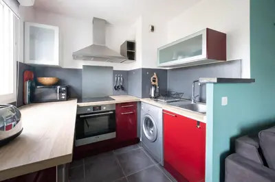 Cuisine ou kitchenette dans l'établissement Appartement Crista - Welkeys