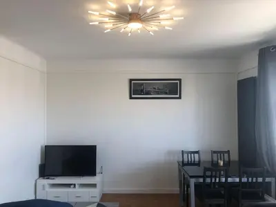 Télévision ou salle de divertissement dans l'établissement Rooftop Appartement 75017