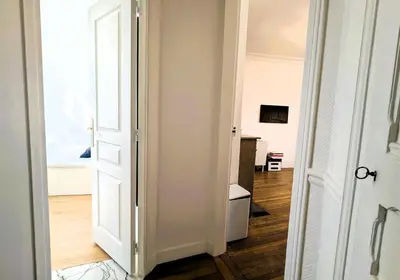 Télévision ou salle de divertissement dans l'établissement Appart coquet avec vue - Alesia