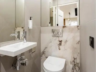 Salle de bains dans l'établissement Merveil - Signature Suite -Tour Eiffel-Grenelle II