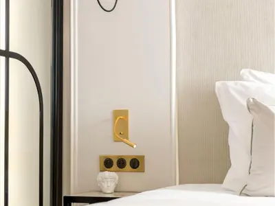 Un ou plusieurs lits dans un hébergement de l'établissement Merveil - Signature Suite -Tour Eiffel- Grenelle I