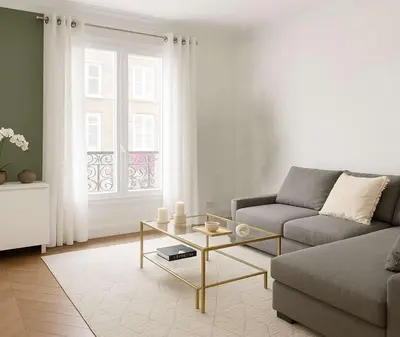 Coin salon dans l'établissement Arc de Triomphe - Premium apartment with lift for 6