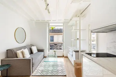 Coin salon dans l'établissement GuestReady - Charmant studio lumineux à Paris