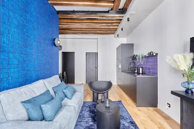 Cuisine ou kitchenette dans l'établissement Charming apartment 1 bedroom by Studio Prestige