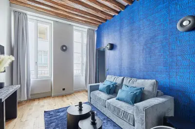 Coin salon dans l'établissement Charming apartment 1 bedroom by Studio Prestige