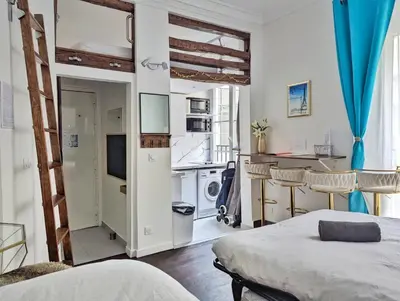 Cuisine ou kitchenette dans l'établissement L'appartement du duc de Choiseul - Coeur Opéra