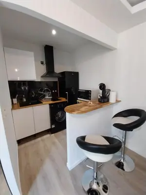 Cuisine ou kitchenette dans l'établissement appartement confort