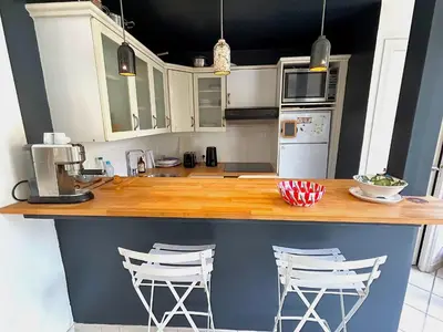 Cuisine ou kitchenette dans l'établissement Loft Orfila