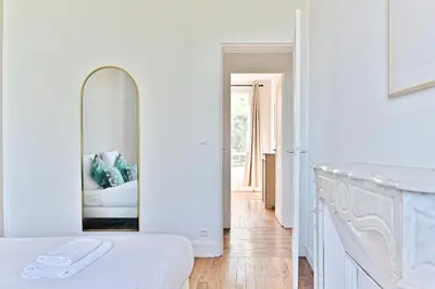 Un ou plusieurs lits dans un hébergement de l'établissement Appartement Spacieux et paisible Magnifique Vue