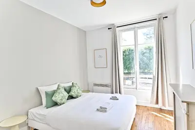 Un ou plusieurs lits dans un hébergement de l'établissement Appartement Spacieux et paisible Magnifique Vue