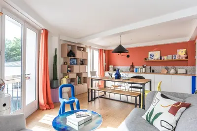 Cuisine ou kitchenette dans l'établissement Charming Apartment - Montmartre - 4 guests