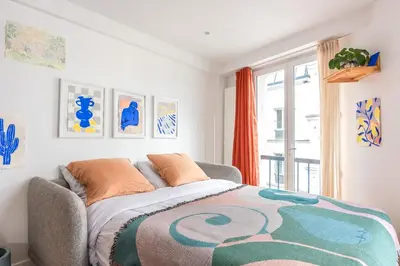 Un ou plusieurs lits dans un hébergement de l'établissement Charming Apartment - Montmartre - 4 guests