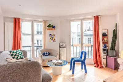 Coin salon dans l'établissement Charming Apartment - Montmartre - 4 guests