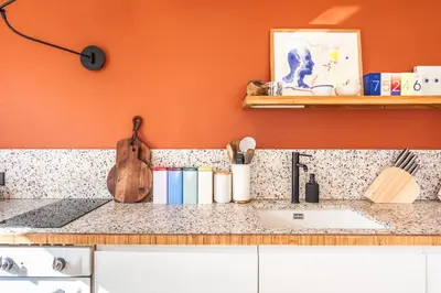 Cuisine ou kitchenette dans l'établissement Charming Apartment - Montmartre - 4 guests