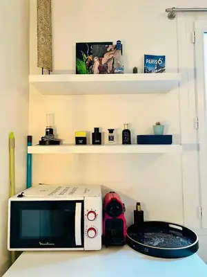 Cuisine ou kitchenette dans l'établissement Au centre de paris Saint-michel et St germain despres