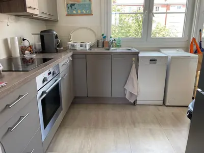Cuisine ou kitchenette dans l'établissement APPARTEMENT BOULOGNE BILLANCOURT TOUT PRES de ROLAND GARROS