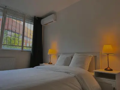 Un ou plusieurs lits dans un hébergement de l'établissement Charmant Appartement au Cœur du 13ème Arrondissement de Paris