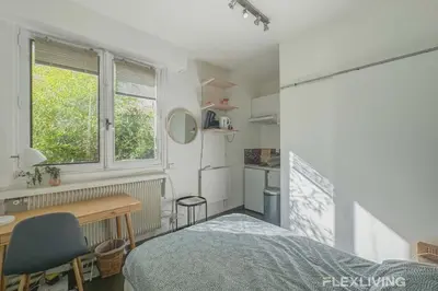 Cuisine ou kitchenette dans l'établissement Flexliving - Studio - Longchamps