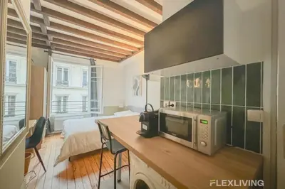 Cuisine ou kitchenette dans l'établissement Flexliving - Studio - Échiquier