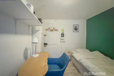 Un ou plusieurs lits dans un hébergement de l'établissement Flexliving - Studio - Saint Martin