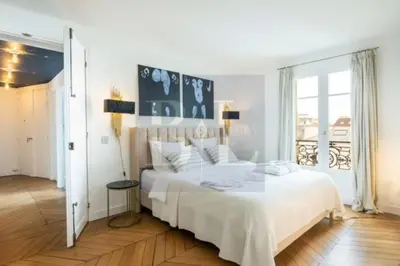 Un ou plusieurs lits dans un hébergement de l'établissement Dauphine Saint Germain 6th arr 2bedrooms